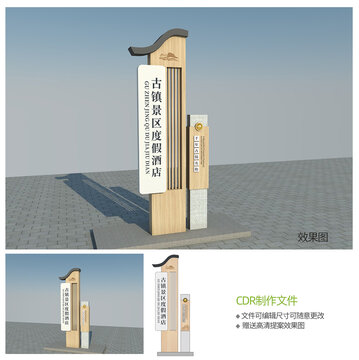 公园景区门口导视牌