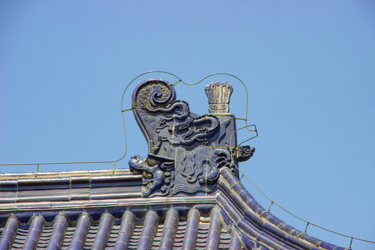 北京故宫琉璃瓦鸱吻