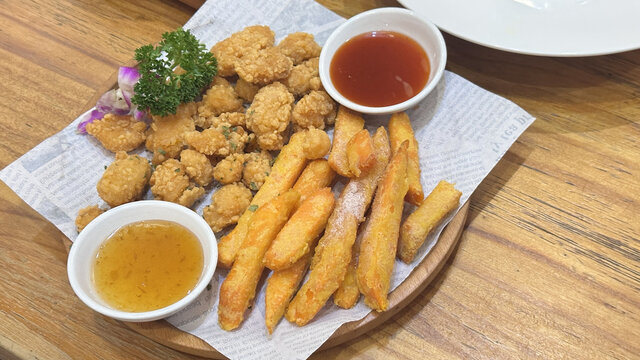 美味炸鸡薯条双拼套餐