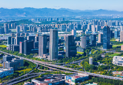 杭州市滨江区城市风光