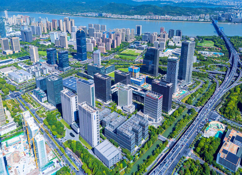 杭州市滨江区城市风光