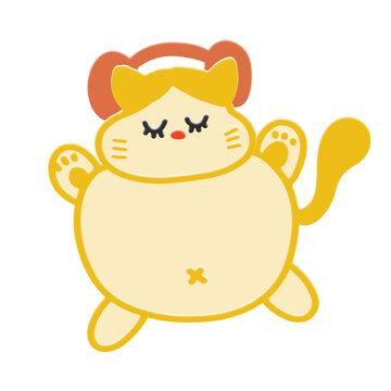 戴耳机的小猫对话框