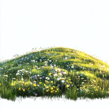 五彩缤纷的花草地