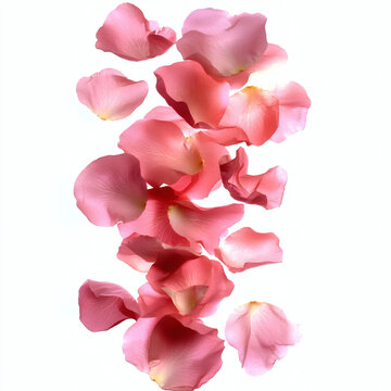 玫瑰花瓣飘落的美好瞬间
