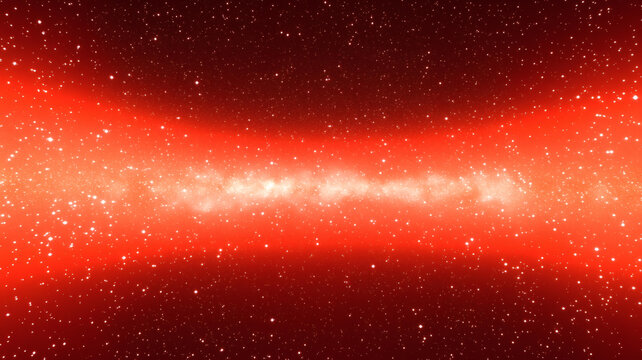 红色宇宙星云图