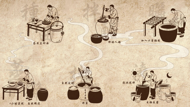 酱油制作流程传统酱油酿造