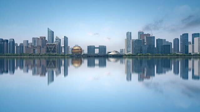杭州滨水区现代建筑