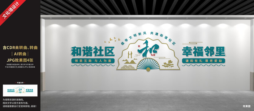 和谐社区文化墙
