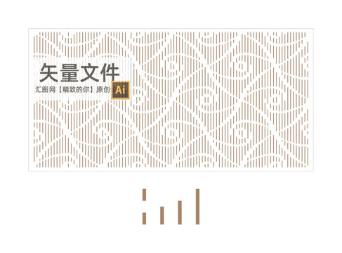矢量线条镂空花纹