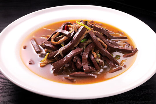 肉丝炒羊血