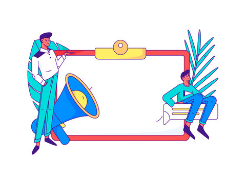 新闻公告矢量插画