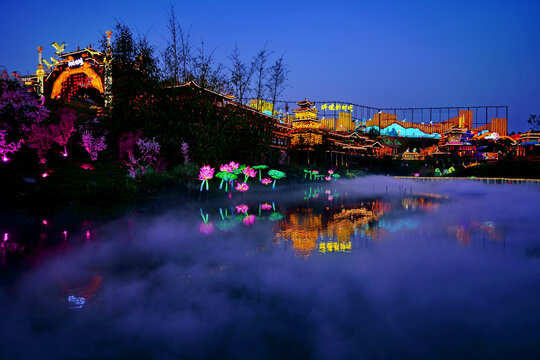 自贡灯会梦幻夜景