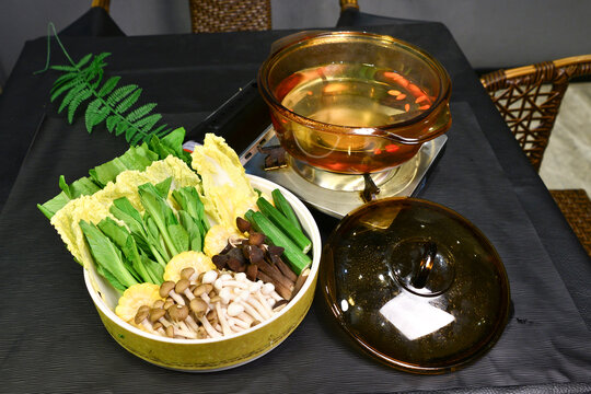 清新蔬菜火锅食材组合