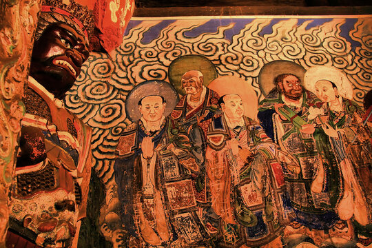 精美古代宗教人物壁画