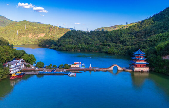 杭州市桐庐县富春江小三峡风光