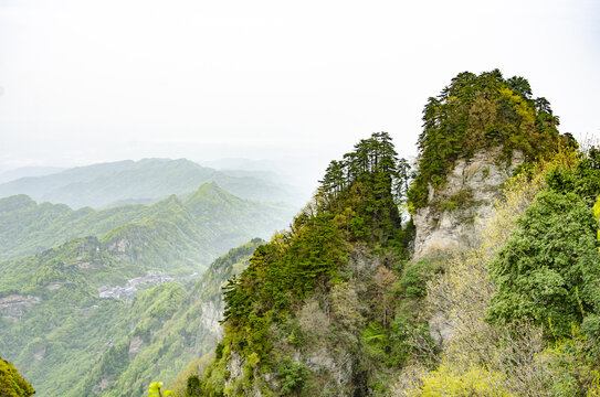 峻岭奇峰绿意浓武当山