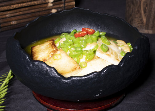 青椒焖豆腐