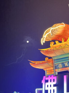 佛山祖庙夜景绚丽灯光秀