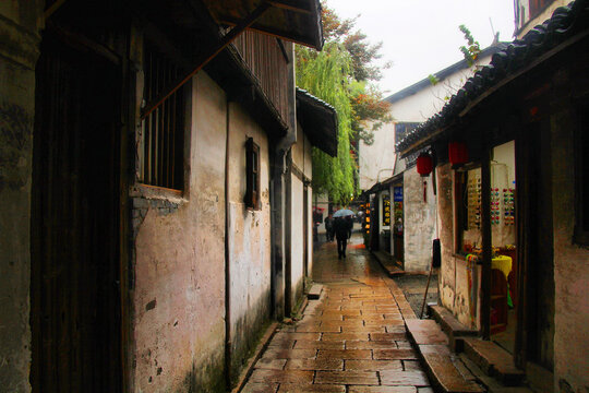 烟雨江南古巷