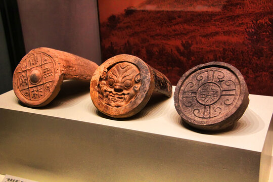 精美古代瓦当文物展示