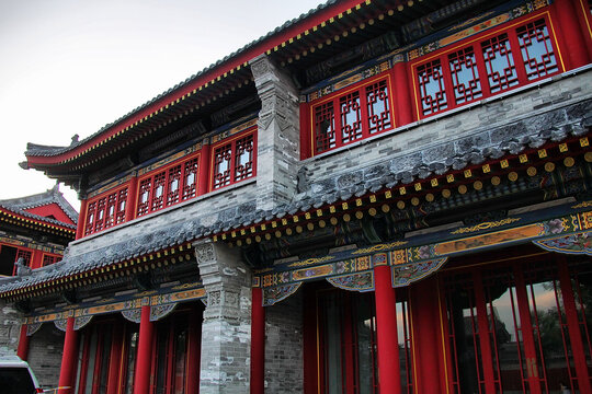 中式传统古建筑精美一角