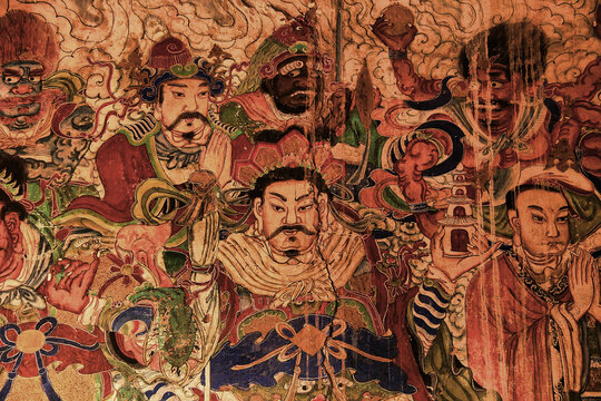 古代神话人物主题壁画
