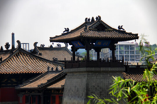 中式古建筑屋顶景致