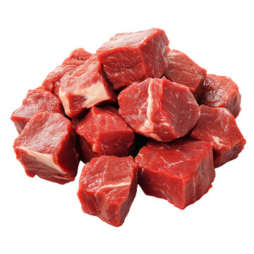 [免抠素材]新鲜牛肉块特写美食