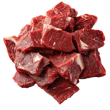 [免抠素材]新鲜切块牛肉块