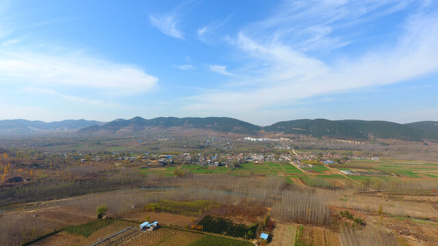 田园乡村风光俯瞰美景