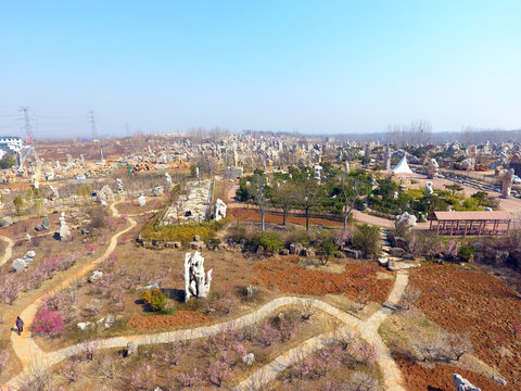 奇石园林景观俯瞰