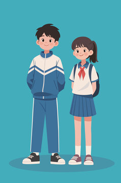 少先队员矢量学生