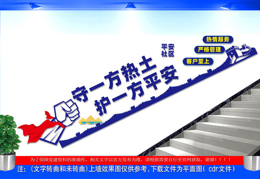 保安公司楼梯文化墙