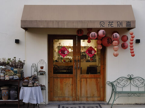 花店门口