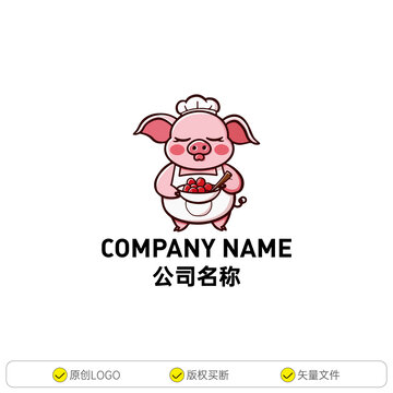 粉红色的卡通小猪