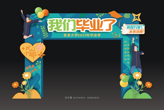 毕业门头
