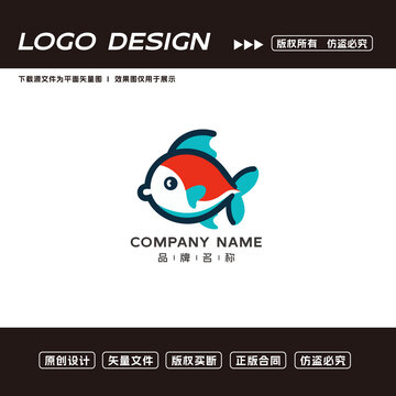 小鱼logo标志