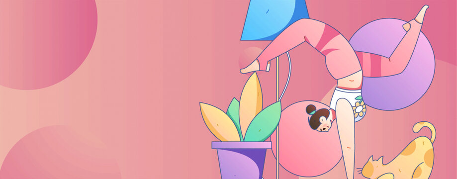 瑜伽矢量插画