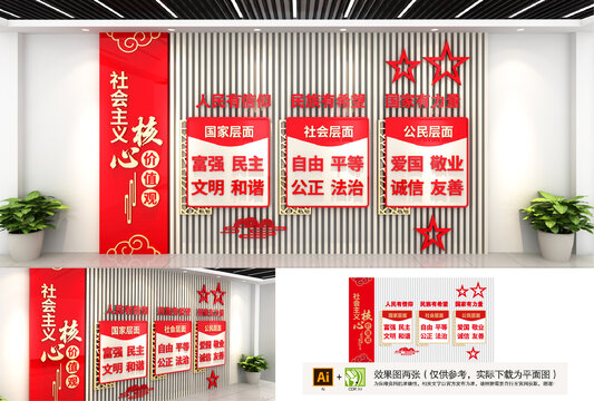 核心价值观文化墙