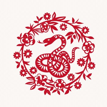 生肖蛇剪纸