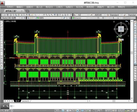 藏经阁建筑CAD施工图