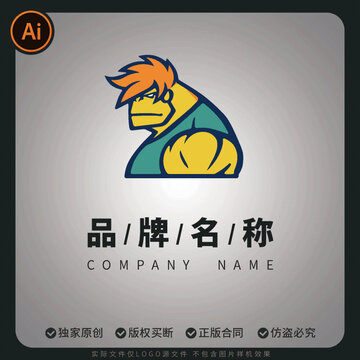个性卡通猩猩非主流logo品牌标志