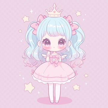 漂亮女孩插画