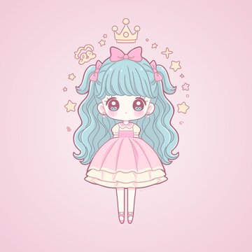 卡通可爱小女孩