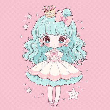 可爱小女孩印花