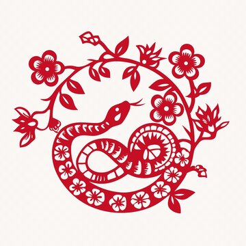 生肖蛇剪纸