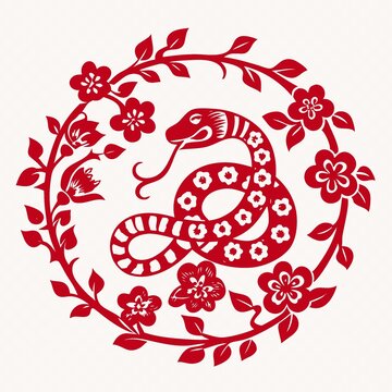 蛇年窗花