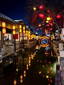 苏州山塘街夜景