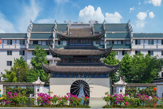 南京秦淮河景区古建筑和园林景观