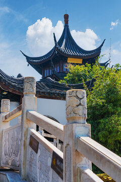 南京秦淮河景区古建筑和园林景观